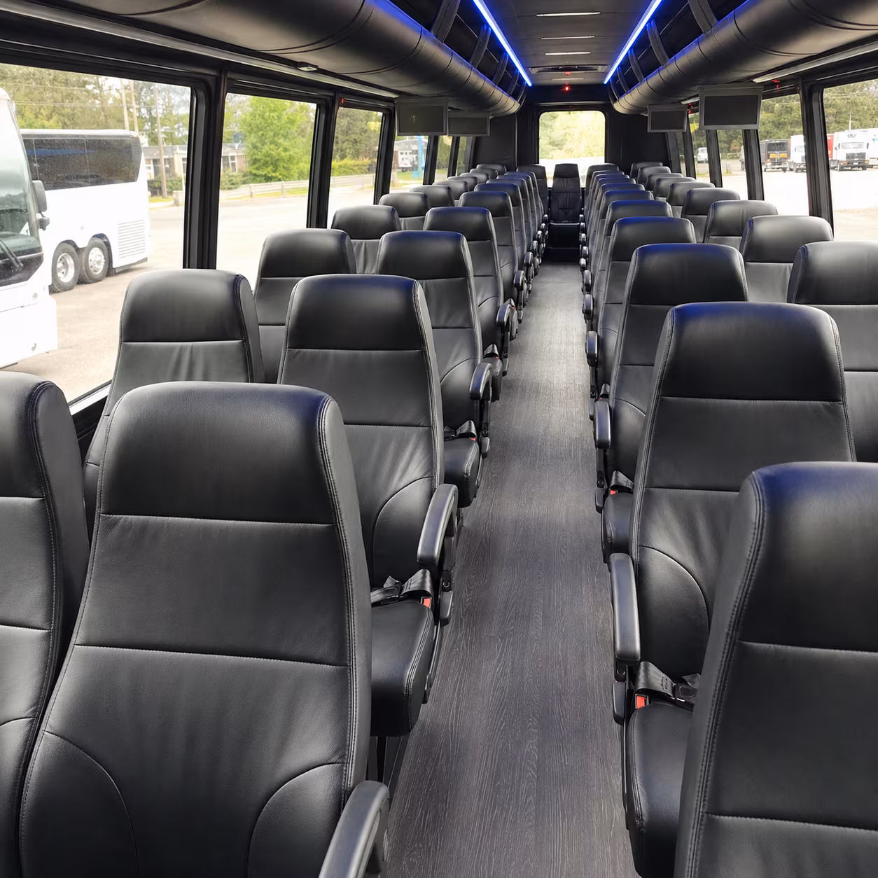 group transportation buses for la galaxy and lafc matches