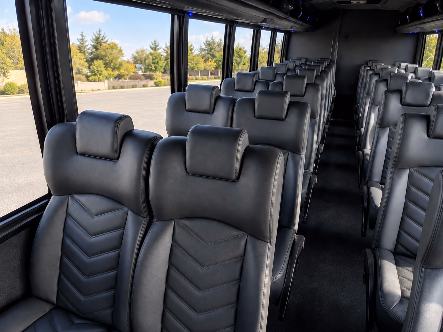 redondo beach 15 passenger minibus interior