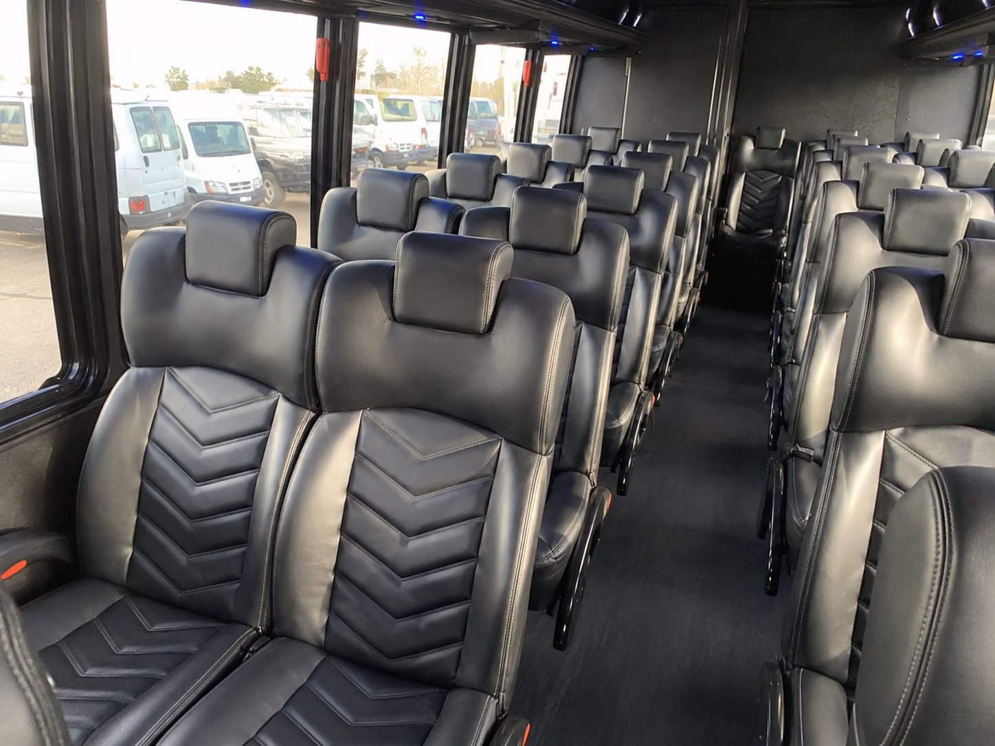 redondo beach 18 passenger minibus inside