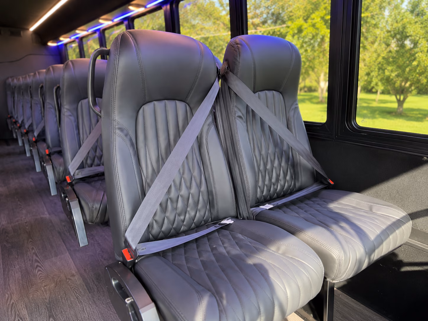 redondo beach 20 passenger minibus interior