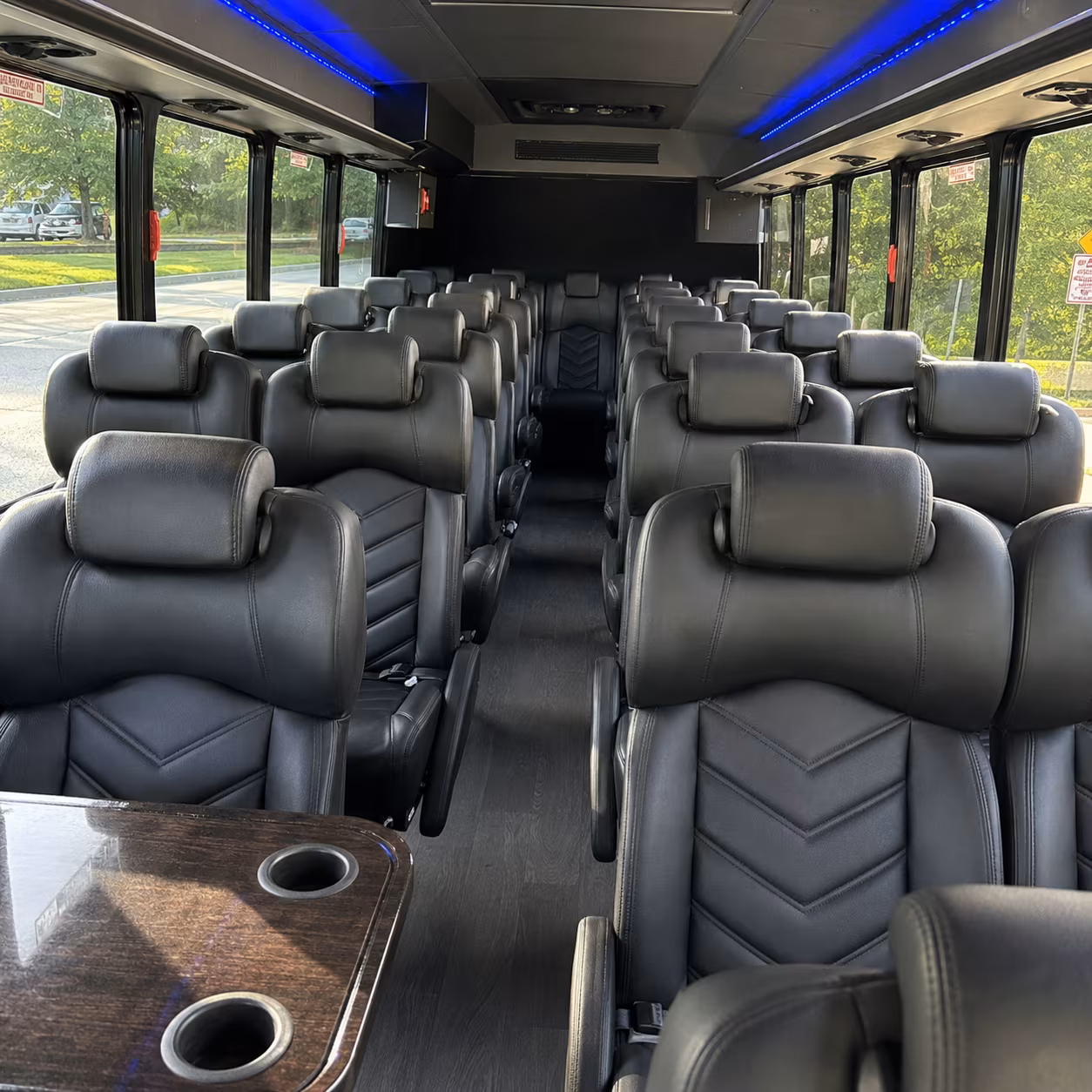 redondo beach 25 passenger minibus inside