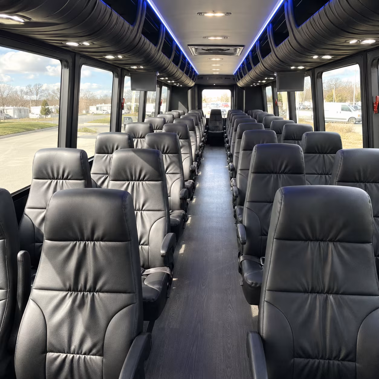 redondo beach 35 passenger minibus inside