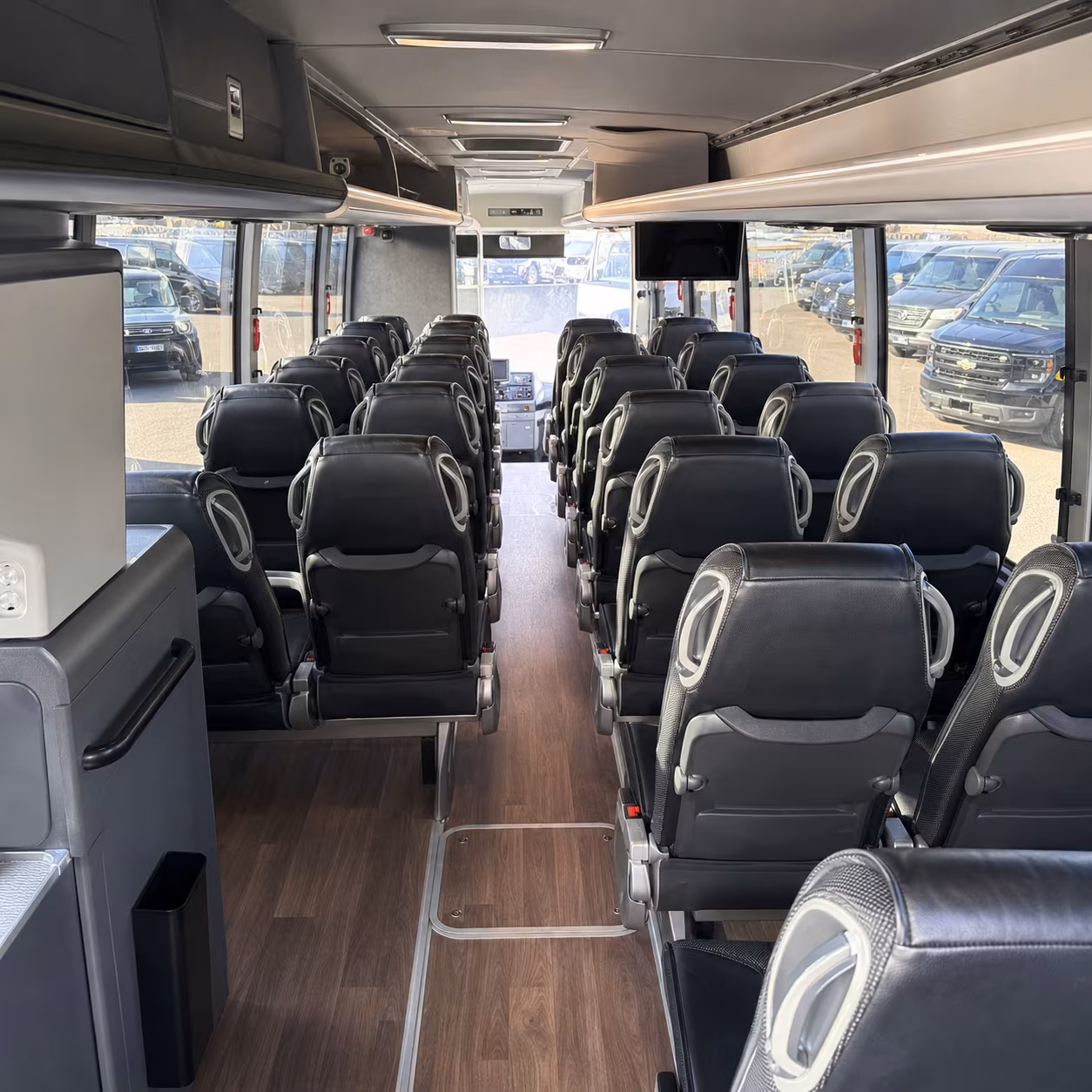redondo beach 56 passenger charter bus interior