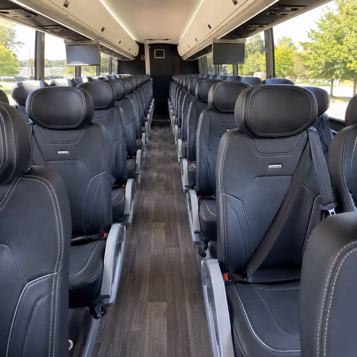 redondo beach charter bus inside