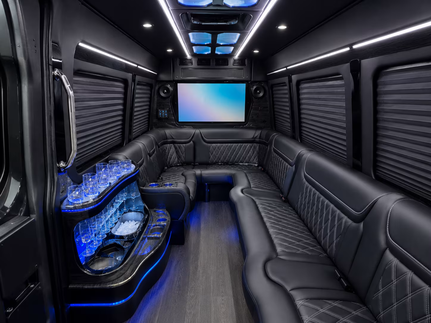 redondo beach sprinter limousine inside