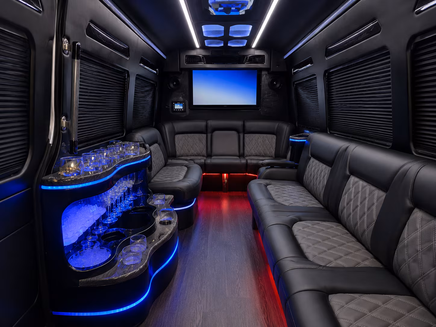 redondo beach sprinter limousine interior